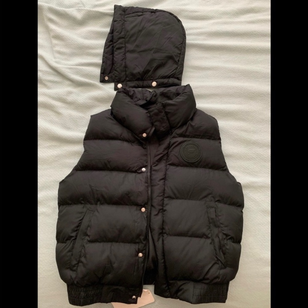 Fabletics Black Puffer Vest Size Small
